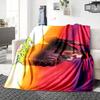 Cyberpunk Future Cityscape Blanket Soft Throw Blanket For Home Bedroom Bed Sofa Travel Office Solid Christmas Blanket