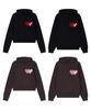 Double Heart Hoodie [Deep Brown]
