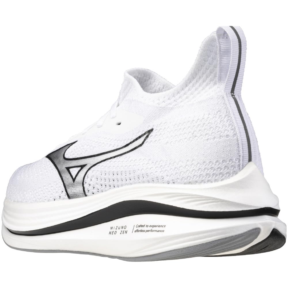 Mizuno Running Shoes NEO ZEN Jogging Marathon Training Sports Lightweight Resilient Thick Sole White x Black cm 2E 24.0