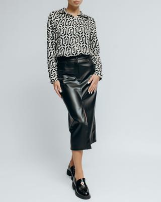 Leather Skirt Long Red Exp. 4188 36 Black