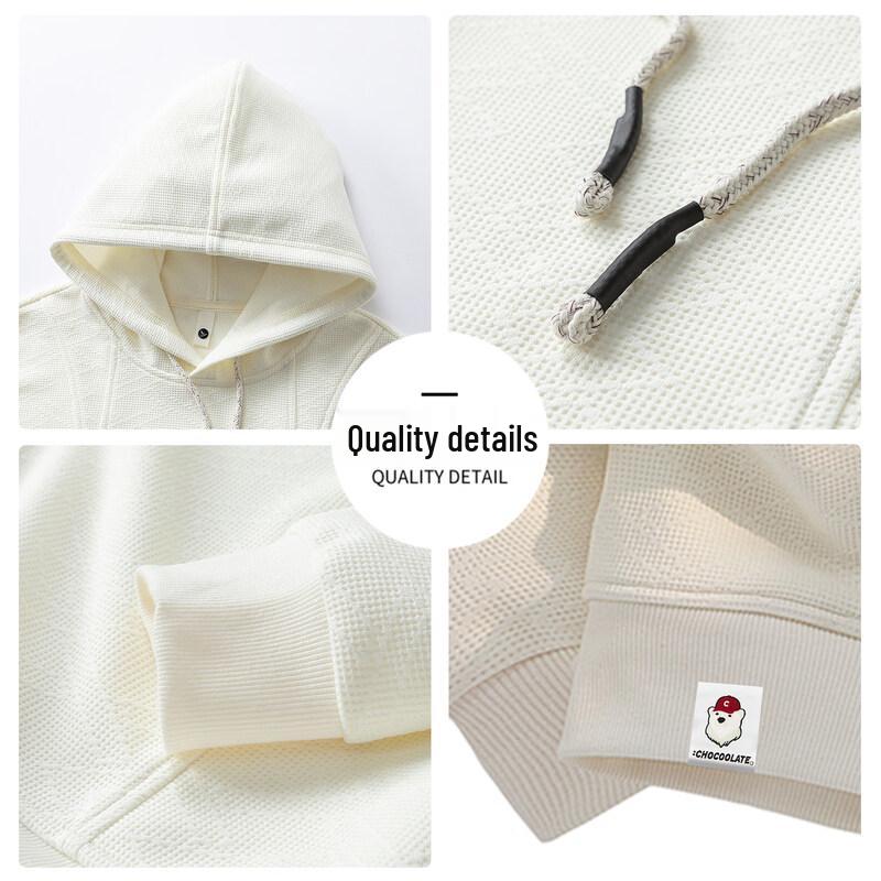 CHOCOOLATEit Men's Textured Long Sleeve Hoodie