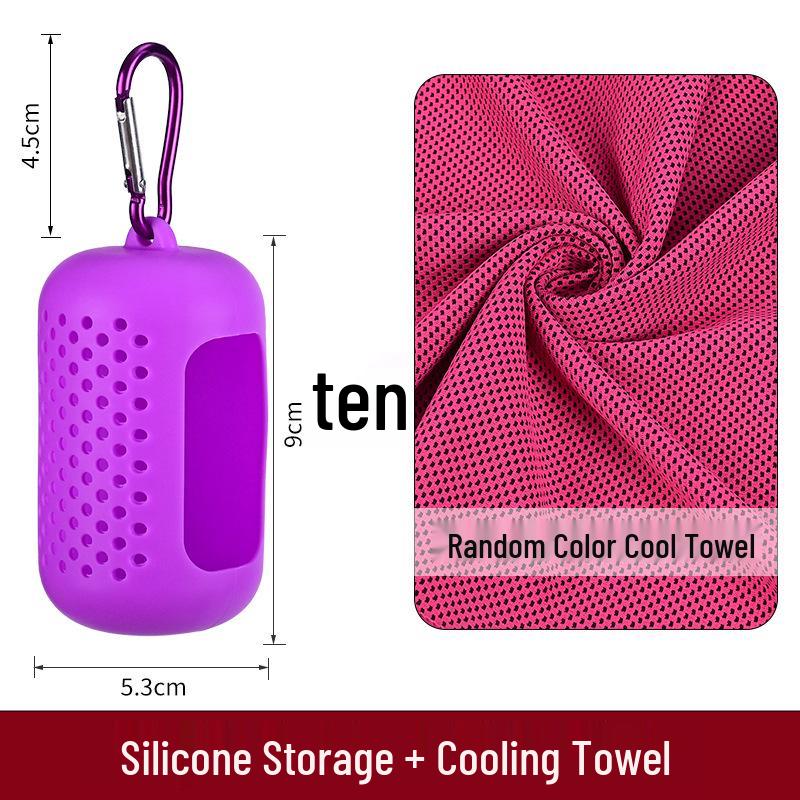 Silicone Outdoor Sports Quick-Drying Cooling Towel with Portable Storage Box