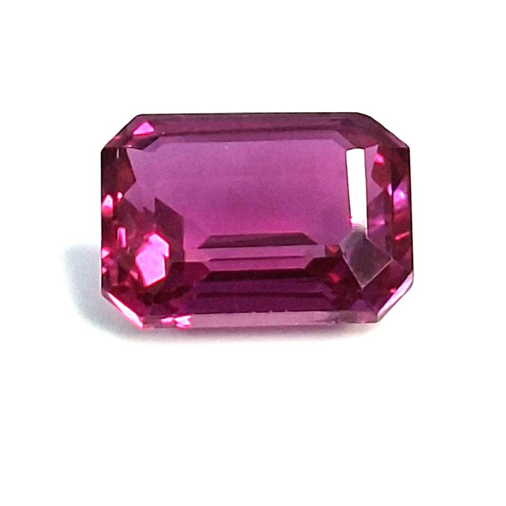 Pink Ruby Mozambique Natural 8-10 Ct Emerald Cut Beautiful Certified Gemstone