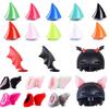 Motorradhelm-Teufelshörner, bunte Teufelshörner zur Helmdekoration, Motorrad- und Fahrradhelm-Zubehör, 2 Stück