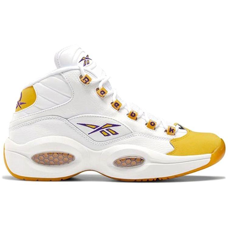 Reebok Unisexové tenisky Question Mid Yellow Toe Bílé Ultrafialové FX4278