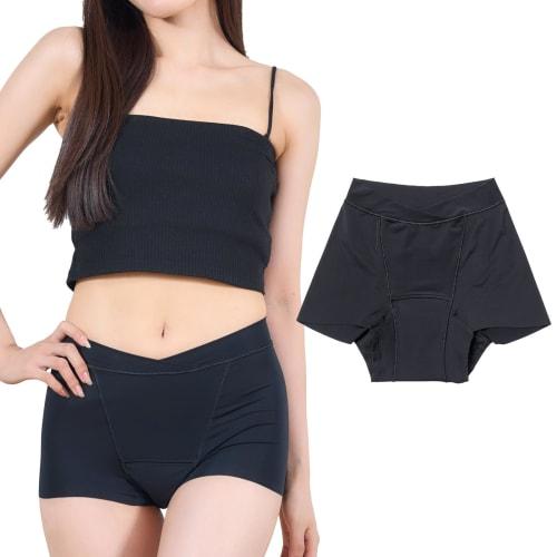 Tsukiobi Official Website: Absorbent Boxer-Style Shorts, Day and Night, Comfortable, Non-Steamy, Clean, Seamless Mesh, Tsukiobi, BLACK M