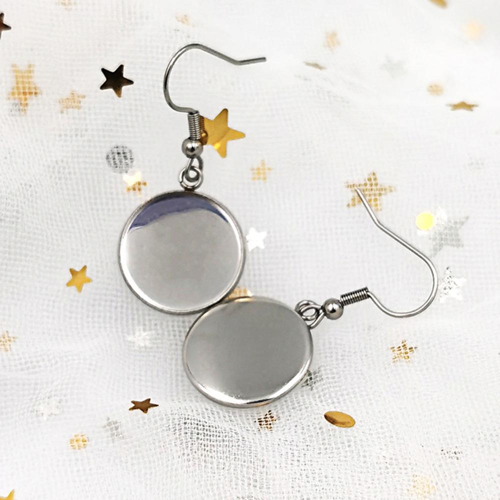 20pcs Partially Prepared Products Earring Blank Bezels Blank Bezel Earring Trays  DIY Jewelry Making