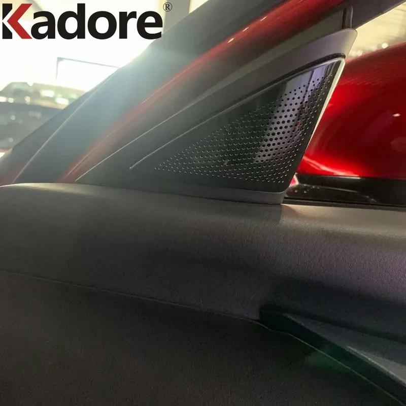 Car Inner Door Audio Speaker Cover Trim For Mazda CX30 CX-30     2024 Steel Stereo Loudspeaker Frame Accessories