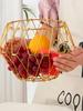 Foldable Home Decoration Versatile Storage Blue Basket Hollow Vase Creative Snacks and Dried Fruit Plate for Living Room Drain