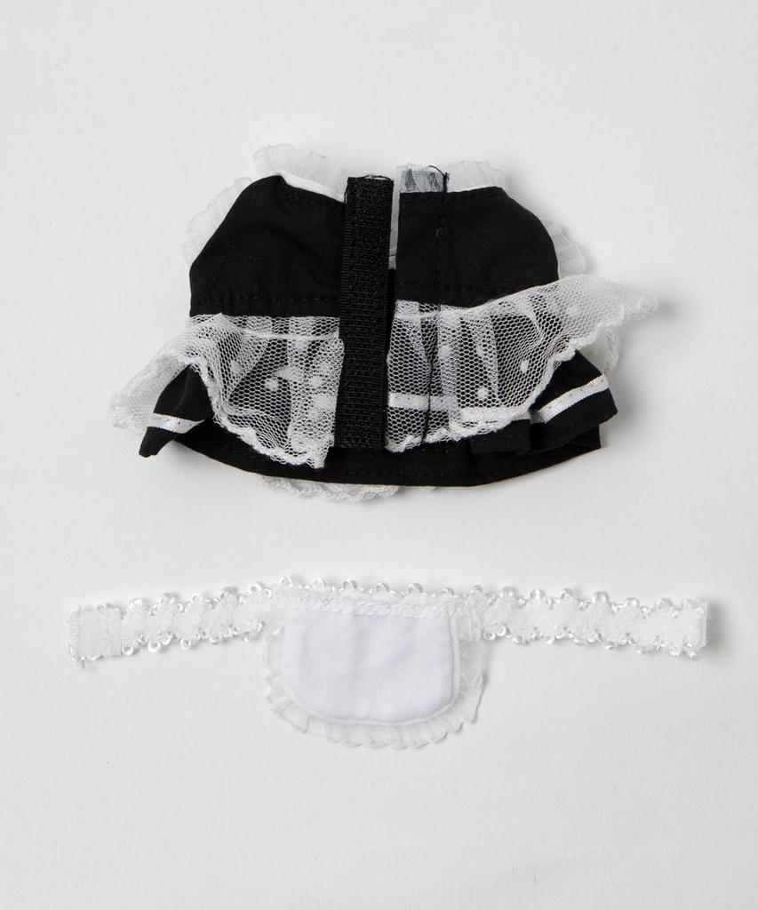 [WEGO] Plush Toy Costume 10cm Plush Clothes Costume Plush Toy Fan Goods Fan Goods Gift Present Women's F Type E (Sheer Lace Maid Set) Black