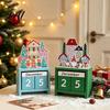 Reusable Holiday Countdown Christmas Blocks Desktop Advent Calendar with Movable Party Supplies Days Until Xmas Ornament for Home Office Decor Indoor
