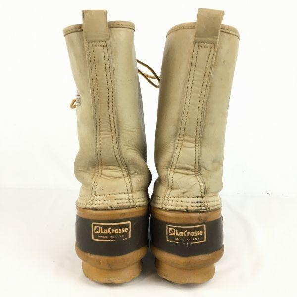 Vintage LACROSSE Vyrobeno v USA Velikost 24.5-25.0-25.5 Kožené Thinsulate Špičkové Sněhule Vložka Hnědá(POUŽITÝ)
