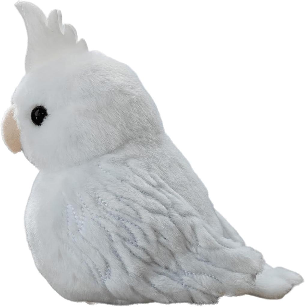 ZHONGXIN MADE and Cockatiel Plush with Realistic Handmade Cute Gift for Kids and Home Decor [Fluffy Cuddly] Toy, 14cm, Feathers, Look, Bird, Adults,