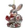 Bunny Acrylic Pendant Ornaments 2D Flat Pendants Car Home Backpack Decor Hanging Ornament Decor Hanging H1H1