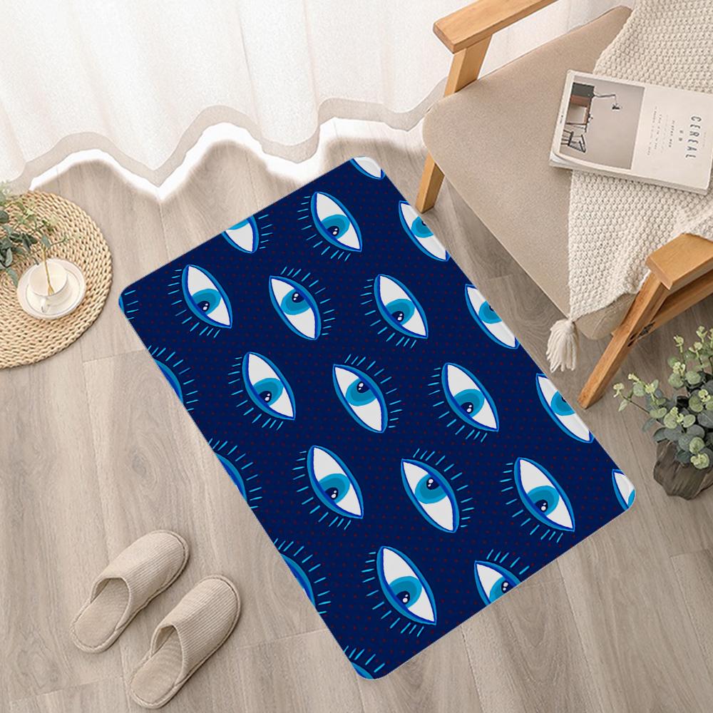 Evil Eyes Printed Entrance Door Mat Kids Room Bedroom Decoration Balcony Anti-Slip Doormat Living Room Modern Home Decor