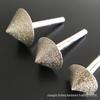 Testa di Smerigliatura Diamantata a Forma di Ombrello, Grana 60-120, Punta 6*90 Gradi, per Incisione e Smerigliatura della Pietra.