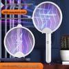 USB Rechargeable Foldable Electric Mosquito and Fly Swatter with Mosquito Killer Lamp