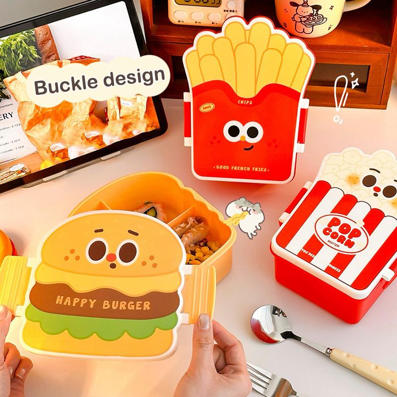 Student Lunch Box Bento Box Salad And Fruit Box With Separation And Preservation Office Worker Lunch Box With Tablewares
