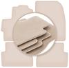 PREMIUM beige Fußmatten für: Mazda 3 I BK Schrägheck 2003-2009
