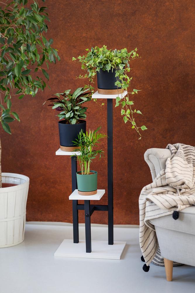 PEAK Universal Flower Stand - White, 3-tier Flower Stand for 3 Pots