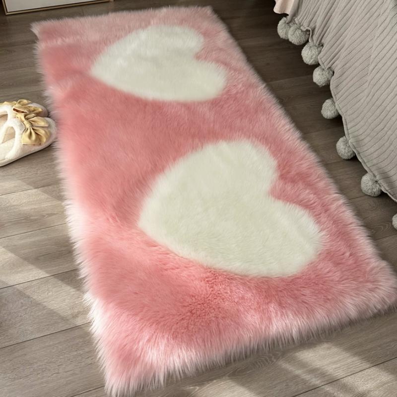 Coperta da letto semplice ed elegante a forma di schiena in finta lana per camera da letto, da comodino, per bovindo, balcone, a pelo lungo, per soggiorno, tavolino da caffè, tappeto da pavimento