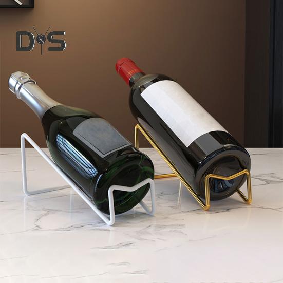 Stojan na víno na pracovní desku, železný držák na láhev vína, držák na pivo, šampaňské, police na nápoje, stojan na domácí barový pult, dekorace