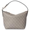 Detachable Shoulder Strap Zipper Closure Supreme Optical Effect Canvas Mini Handbag Women Handbags Gray Brown 795059-FADM0-9551