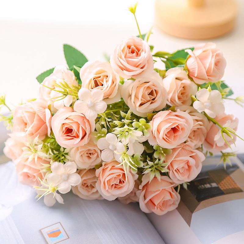 Simulated Flowers Artificial Flowers Bouquet Roses Wedding Flowers Handmade Flowers Artificial Flowers Scene Decoration