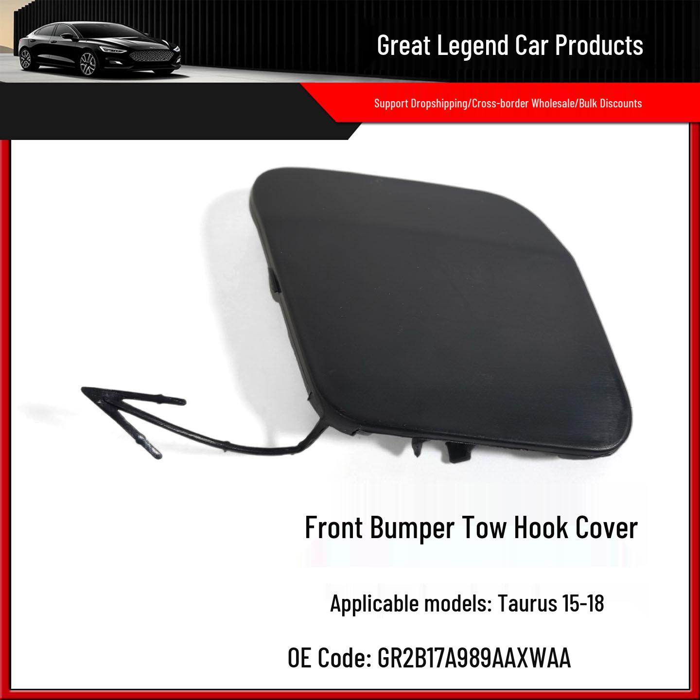Taurus Front Bumper Tow Hook Cover Trim GR2B17A989AAXWAA Auto Parts Neutral
