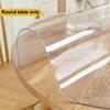 Yousheng Transparente Esstischmatte, verdickter sichtbarer runder Tischschutz, öldicht, rutschfest, hitzebeständig, wasserdichte Tischunterlage für Couchtisch