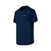 Li-Ning Fashionable Versatile Solid Color Round Neck Short Sleeve T-Shirt Men tops Guangdong-Blue ATSW663-3
