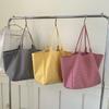 Pattern Checkered Simple Large Capacity Women Casual Canvas Tote Bag Daily For