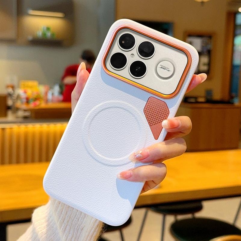 Orange Vent Magnetic Suction Ring Lens Heightening Protective Case For Poco F8 Ultra F8 Pro POCO F7 ultra f7 pro Protect Cover