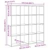 Bookshelf Black Oak Effect 137.5 x 29 x 137.5 cm