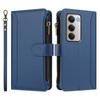 For Xiaomi Redmi 15 4G (EU) (171mm) Leather Case 9 Card Slots Zipper Wallet Stand Phone Cover with Wrist Strap
