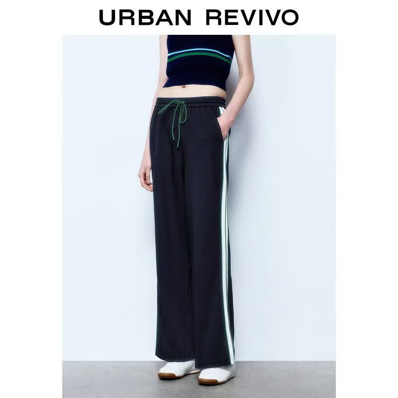 UR2026 Women s High-Waist Striped Wide-Leg Pants XS