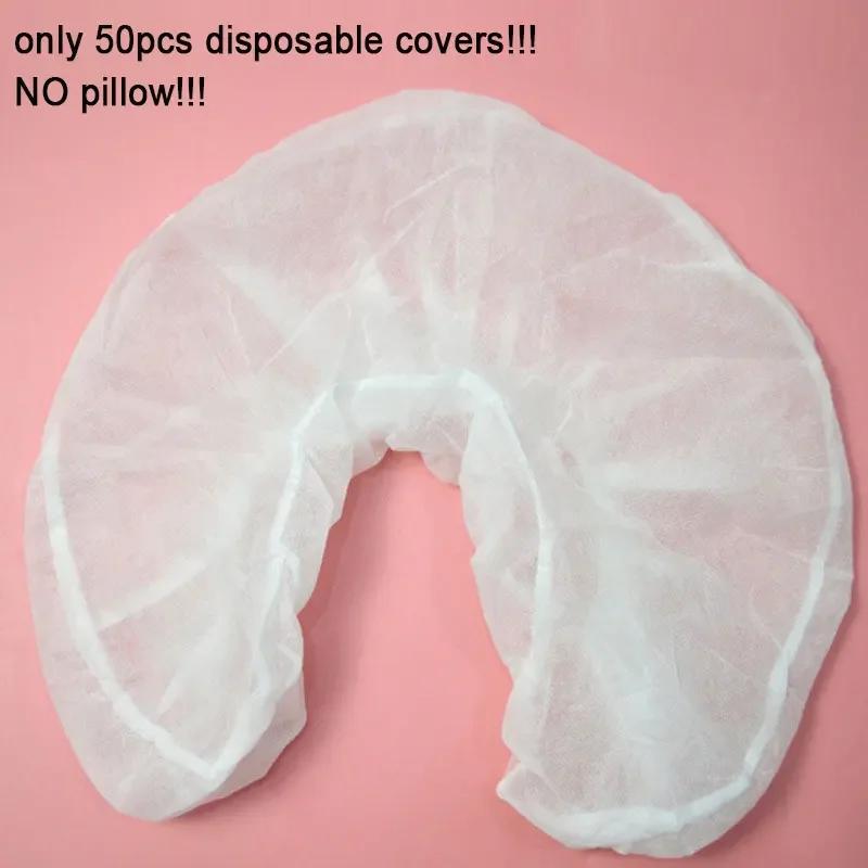 

50Pcs Disposable Non-Woven U Shaped Pillowcase Head Rest Pillow Cover for Spa Salon Beauty Massage Face Head Rest Covers белый