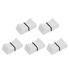 Plastic Straight Slide Potentiometer Flat Push Knob White-5pcs