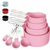 4/8pcs Measuring Cup and Spoon Set, Stackable Cups and Spoons, Nested Measuring Cups with Stainless Steel Handles