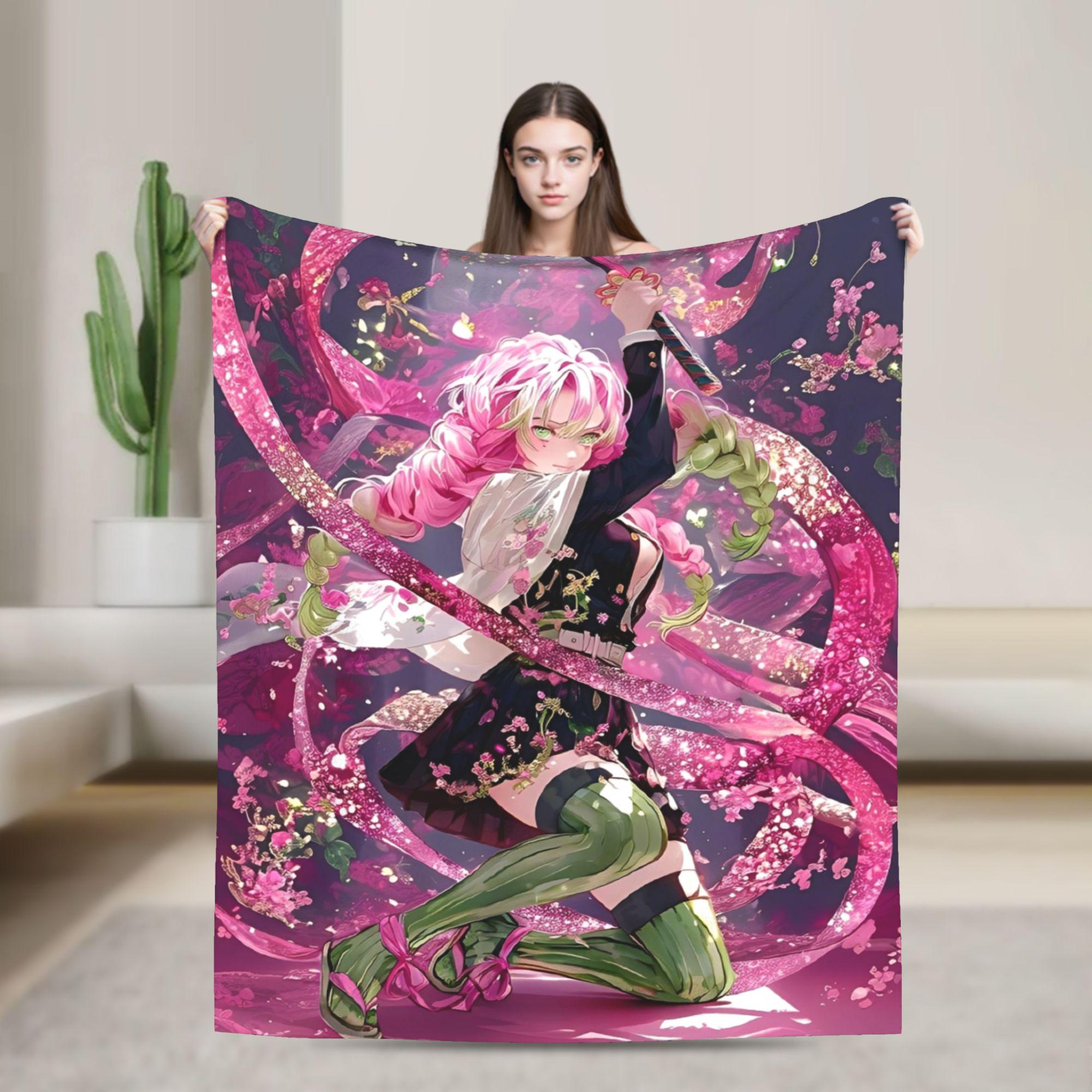 Demons Rengoku Kyoujurou Slayers Blanket Anime Plush Awesome Warm Throw Blankets for Bedspread Spring Autumn Outdoor 30x40in