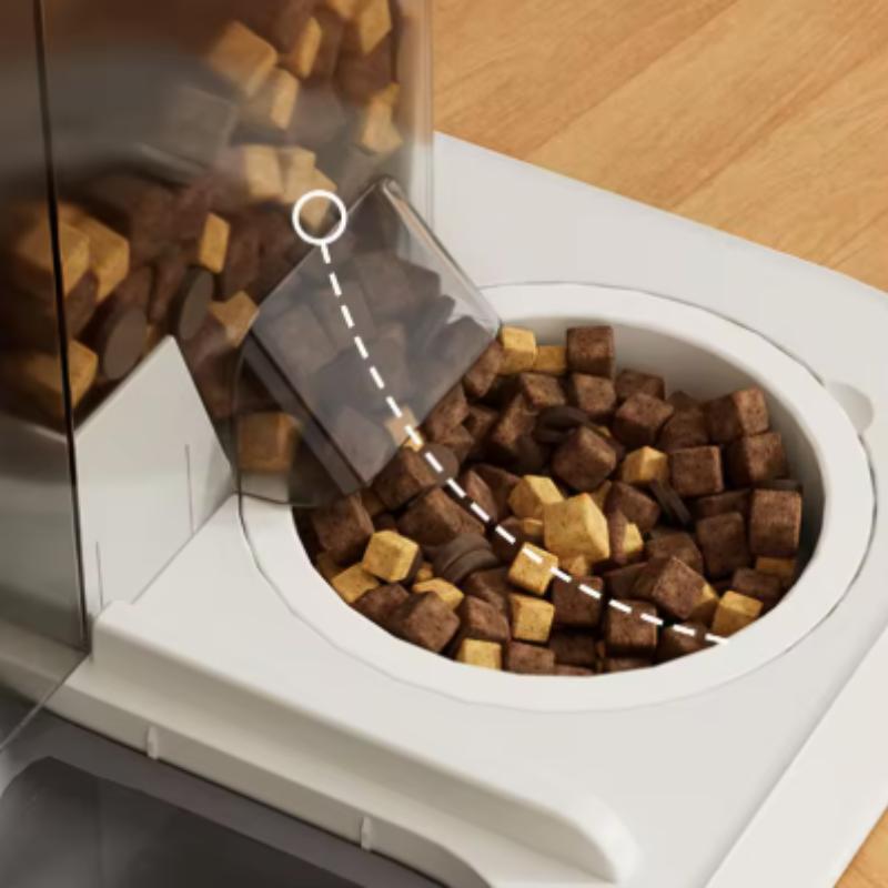 Two-in-One Automatic Pet Feeding Dish Integrated Plastic Cat Bowl Water Dispenser and Food/Water Bowl for Dogs and Cats