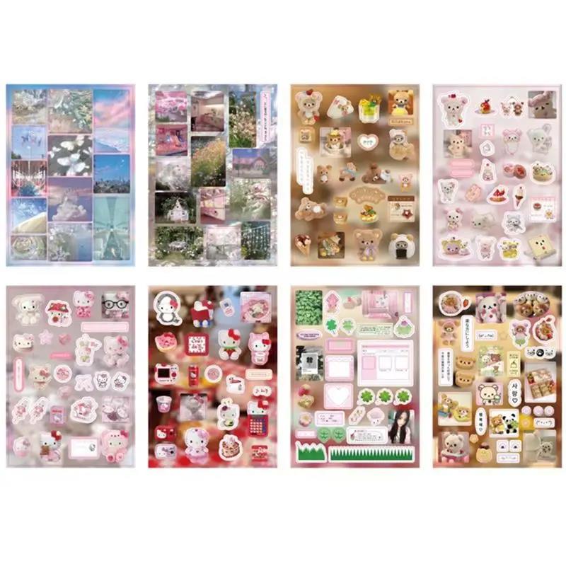 10pcs Set Y2K Random Cute Glitter Laser Sticker for Phone Camera Luggage Journal Sticker Kawaii Decoration Sticker Gift 6