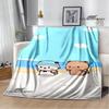 Cute cartoon bear printed blanket Warm Flannel Blankets Soft and Comfortable Home Travel Blanket bed linings Birthday Gift
