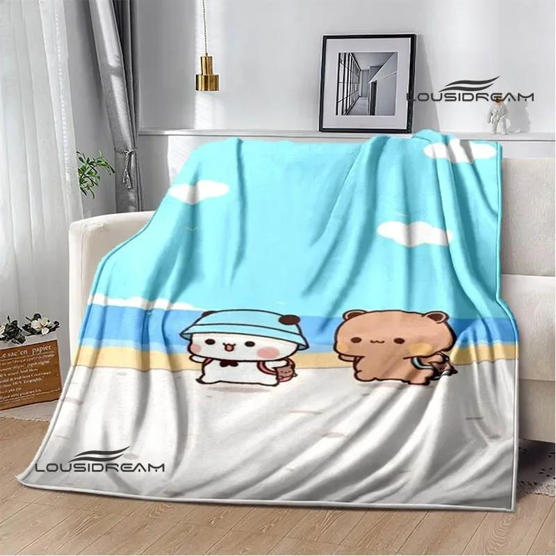 Cute cartoon bear printed blanket Warm Flannel Blankets Soft and Comfortable Home Travel Blanket bed linings Birthday Gift
