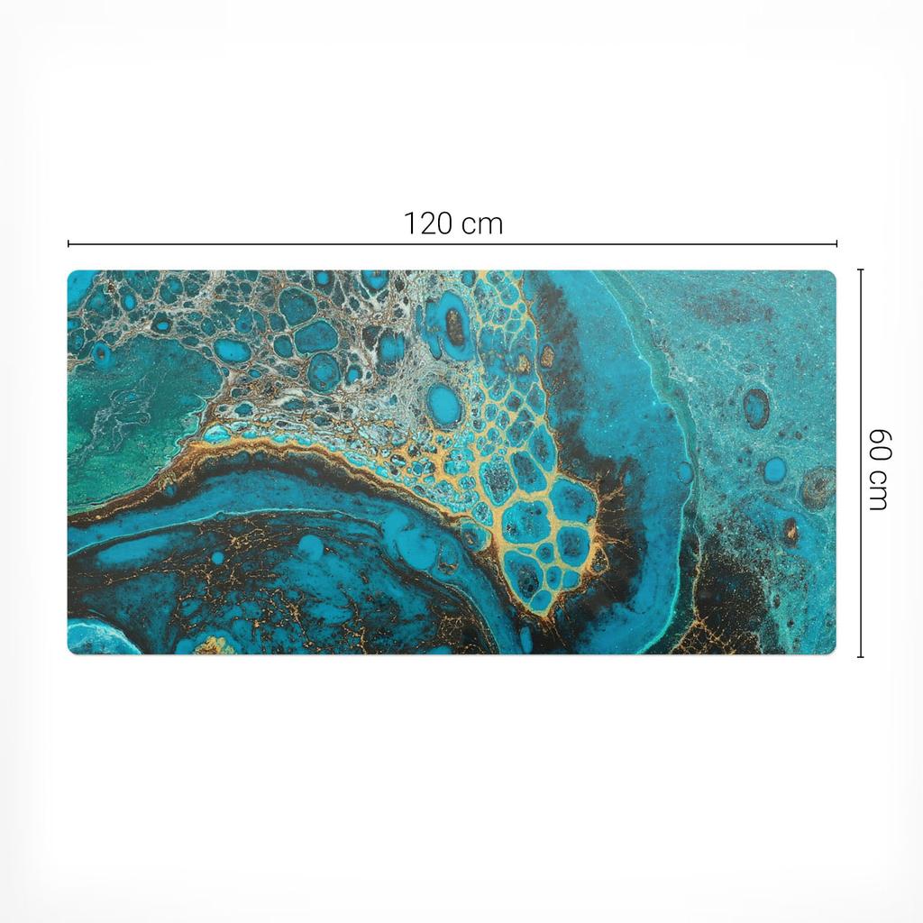 Protective Tabletop Mat for Company Office Abstract Texture 120X60 Cm