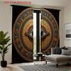 2Pcs Egyptian Eye of Horus Gold Blue Tutankhamun Print 2D Flat Curtains for Living Room Bedroom Home Decor