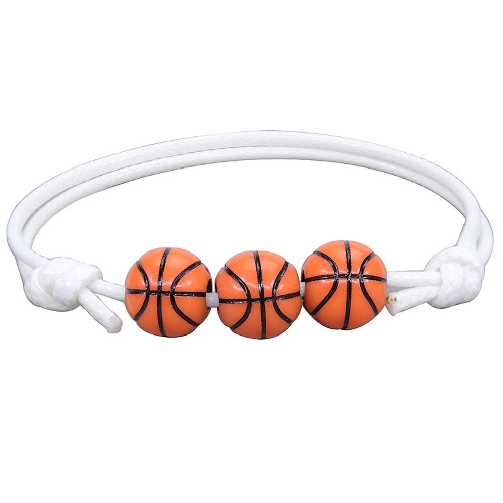 Fashion Football Basketball Baseball Braided Bracelet Adjustable Wrist Rope Unisex Couple Bangle Students Sports Match Souvenir