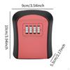 Key Lock Box Combination Lockbox 4 Digit Code Resettable Spare Storage Password for