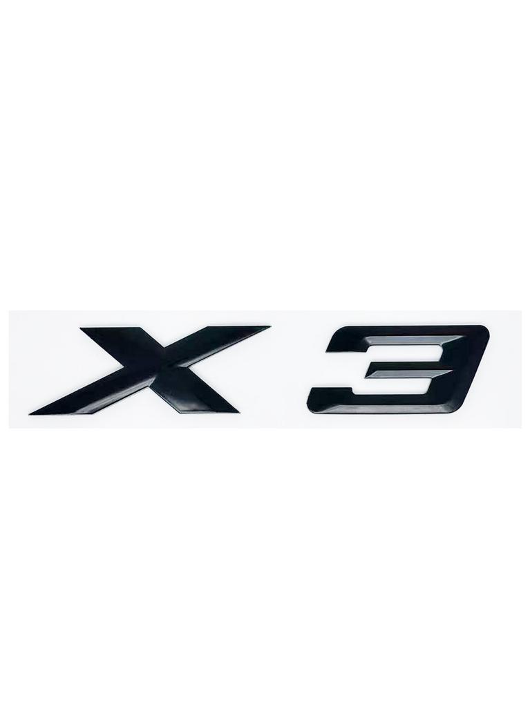 3D ABS Glossy Black XDrive Alphanumeric Emblem Sticker for BMW X1 X2 X3 X4 X5 X6 X7 & GT - 18i 20i 23i 25i 28i 30i 35i 40i 45i 5