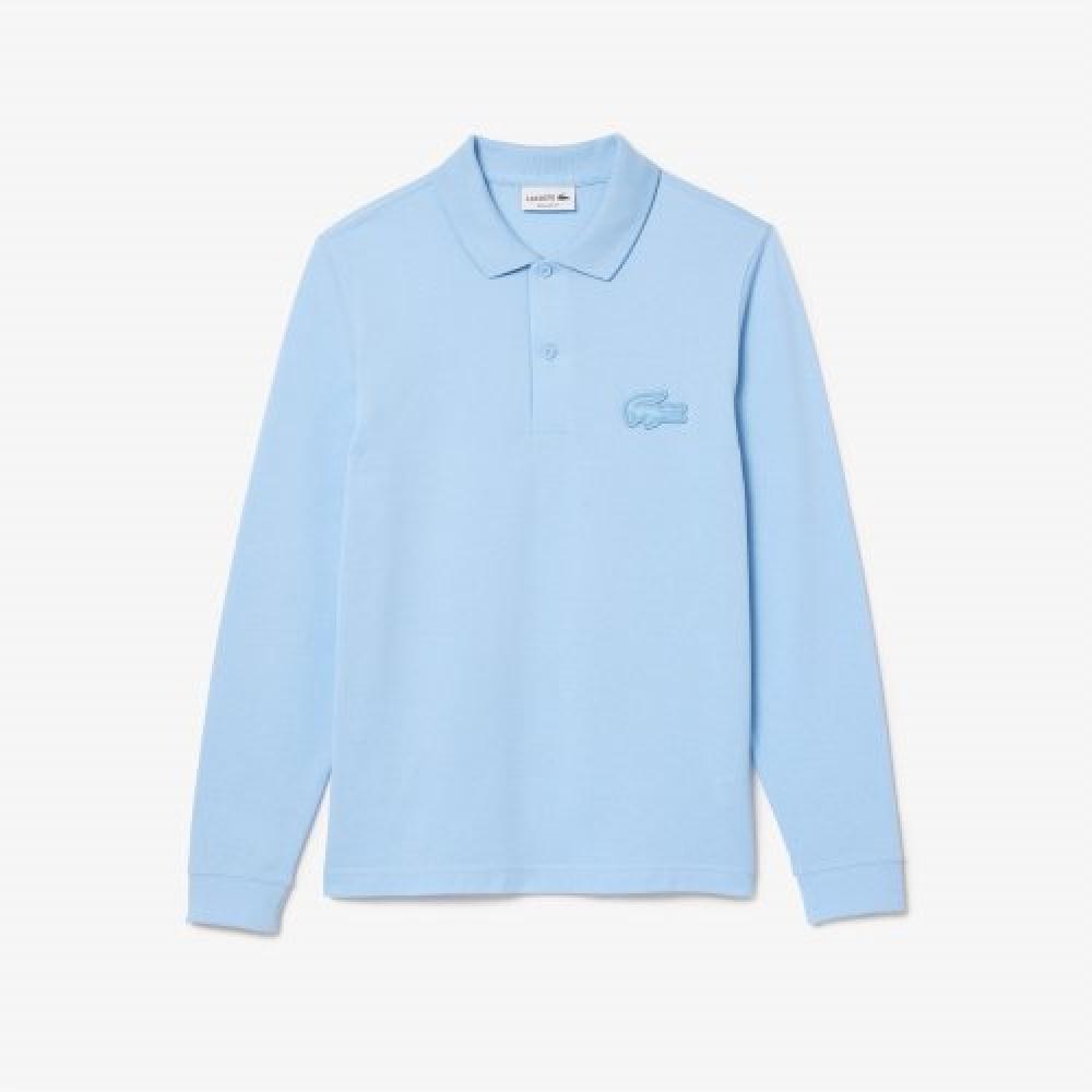 

Men S Puff Croc Long Sleeve Pique [light Blue] 005